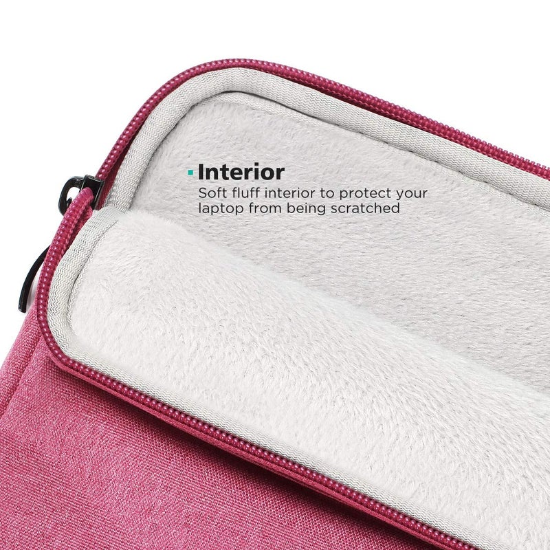 NIDOO 15" 16" Laptop Sleeve Case Notebook Protective for 15" MacBook Pro / 16" MacBook Pro M2 M1 / 15" Surface Laptop 3/16" ThinkPad Z16 / Yoga 7i / 15.6 Dell XPS 15 / HP EliteBook 655 G9, Red - Image 3